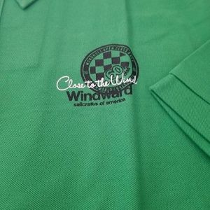 Windward sailing- Men's Golf shirt - Size M by Engbers - green 100% cotton - NWT